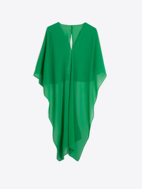 Capes*Vilagallo Cape Mirelle Green Chiffon