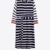 Dresses*Vilagallo Dress Adriana Ecru Navy Stripe Knit