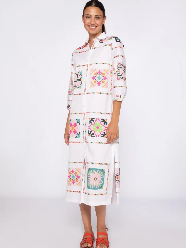 Dresses*Vilagallo Dress Antonella Tiles Design Print