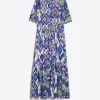 Dresses*Vilagallo Dress Aroa Watercolour Ikat