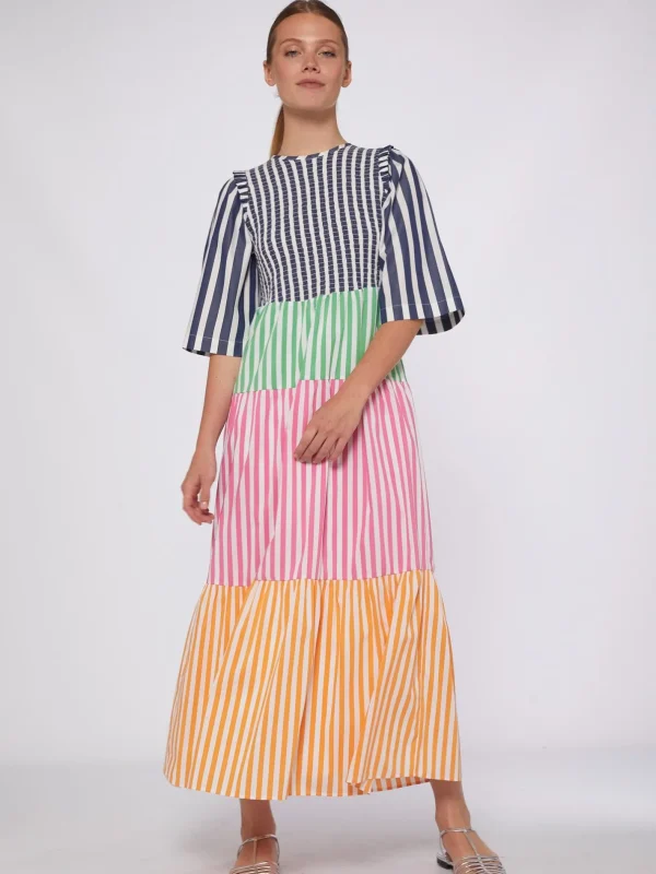 Dresses*Vilagallo Dress Caila Poplin Stripes