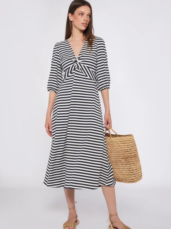 Dresses*Vilagallo Dress Carolina Navy Stripe Canale