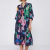 Dresses*Vilagallo Dress Catalina Cactus Navy Print