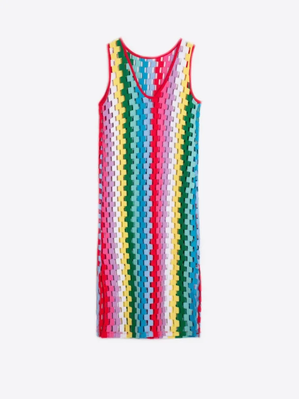 Dresses*Vilagallo Dress Cindy Italian Multicolour Crochet