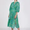 Dresses*Vilagallo Dress Claudette Green Paisley