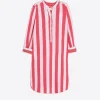 Dresses*Vilagallo Dress Dani Emb Coral Stripe