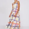 Dresses*Vilagallo Dress Elisa Check Watercolour Print