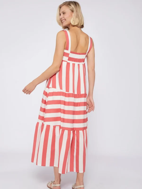 Dresses*Vilagallo Dress Elisa Coral Stripe