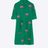 Dresses*Vilagallo Dress Hester Emb Green Linen