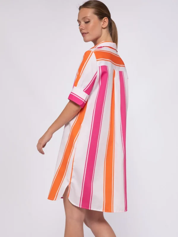 Dresses*Vilagallo Dress Hester Pink Orange Maxi Stripes