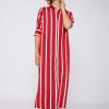 Dresses*Vilagallo Dress Izzy Red Stripes