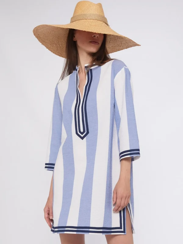 Dresses*Vilagallo Dress Kaftan Diletta Emb Capri Stripe