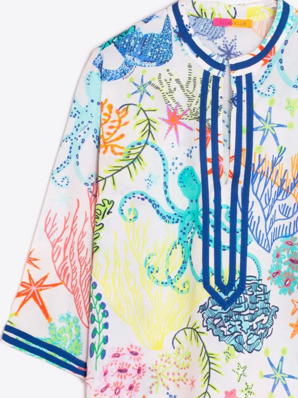 Dresses*Vilagallo Dress Kaftan Diletta Mermaid Print