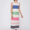 Dresses*Vilagallo Dress Liana Multicolour Stripes Linen