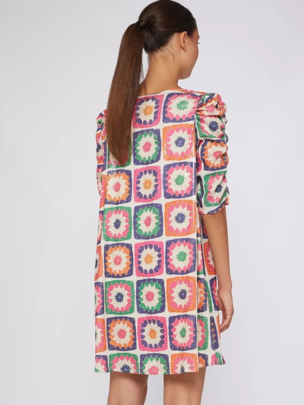 Dresses*Vilagallo Dress Manon Crochet Sequins