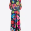 Dresses*Vilagallo Dress Natasha Midi Maxi Flower Sequins