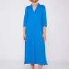 Dresses*Vilagallo Dress Noam Blue Knit