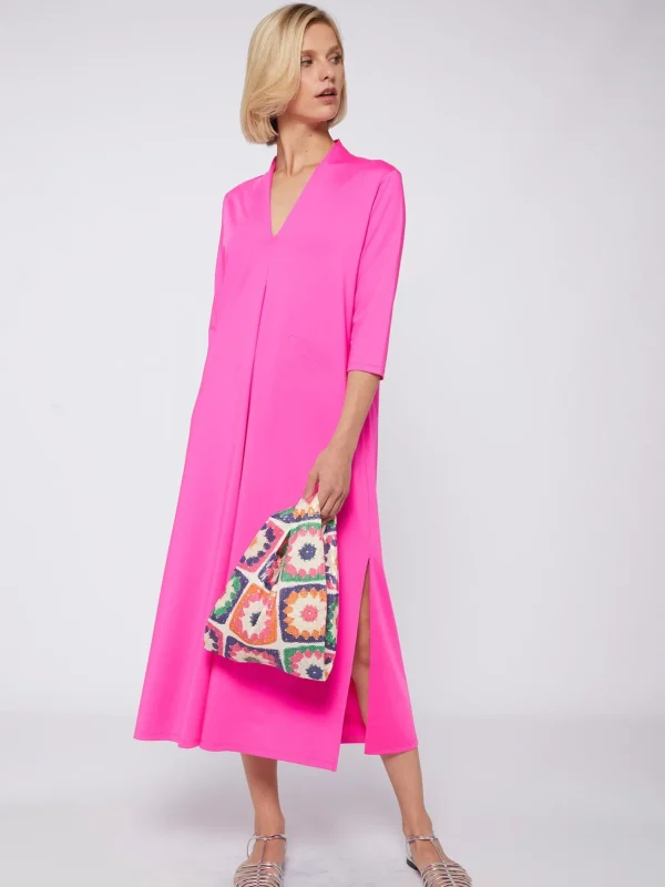 Dresses*Vilagallo Dress Noam Pink Fluor Knit