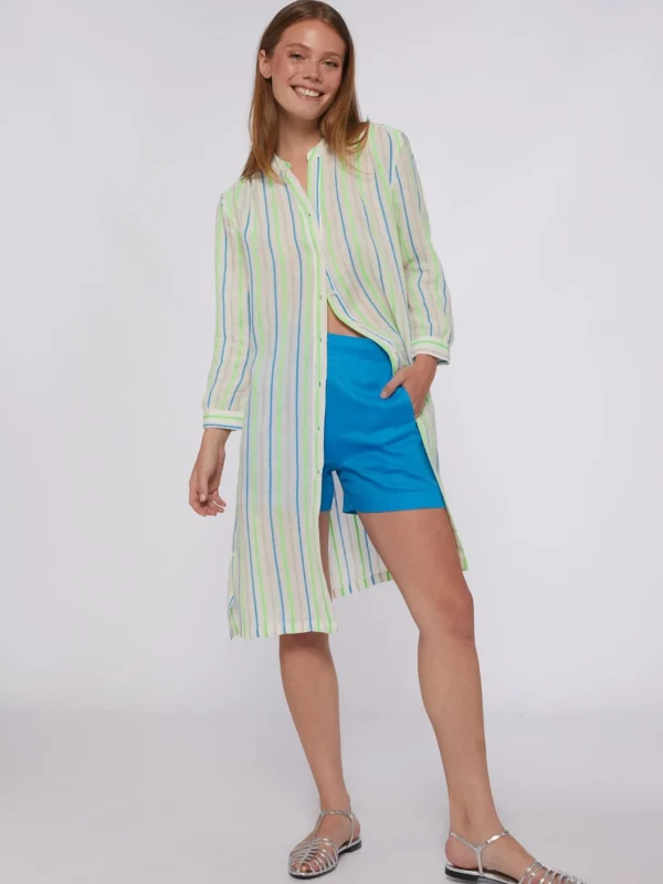 Dresses*Vilagallo Dress Rebecca Green Neon Stripes