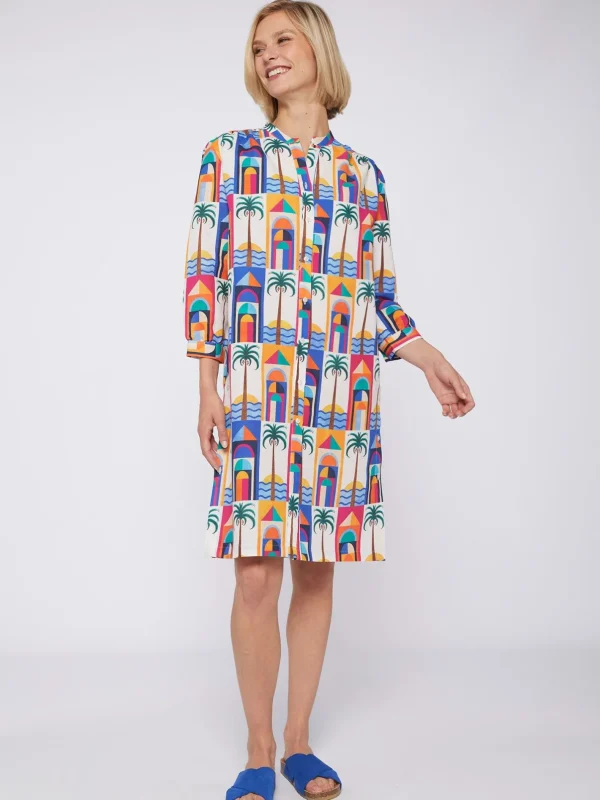 Dresses*Vilagallo Dress Rebecca Palm Beach Linen Cotton