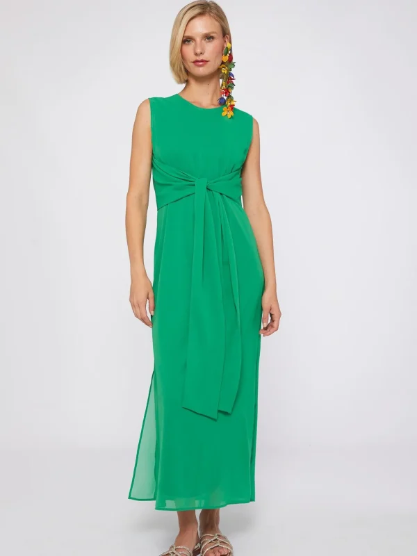 Dresses*Vilagallo Dress Tamara Green Chiffon