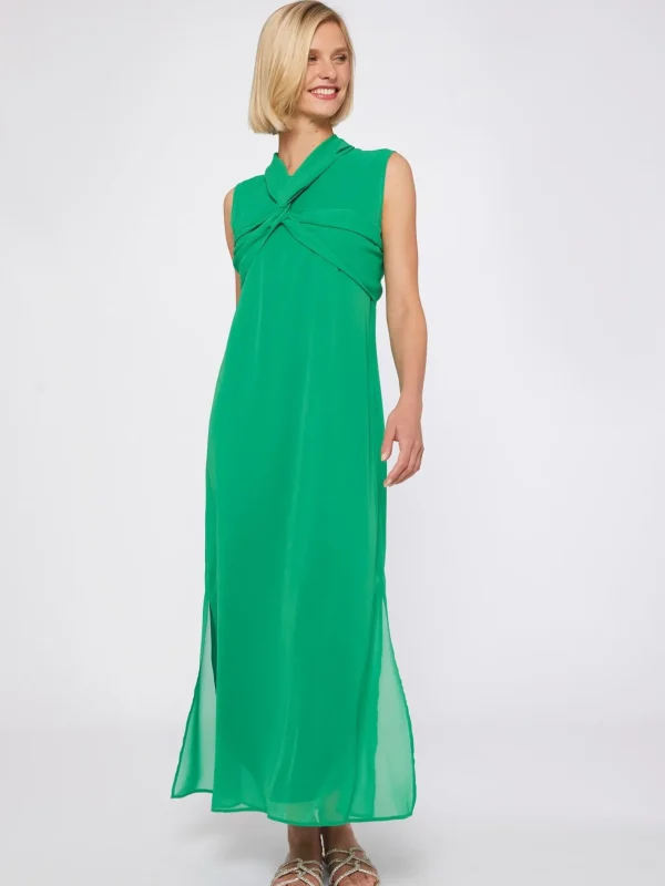 Dresses*Vilagallo Dress Tamara Green Chiffon