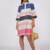 Dresses*Vilagallo Dress Tyanna Multicolour Stripes Linen