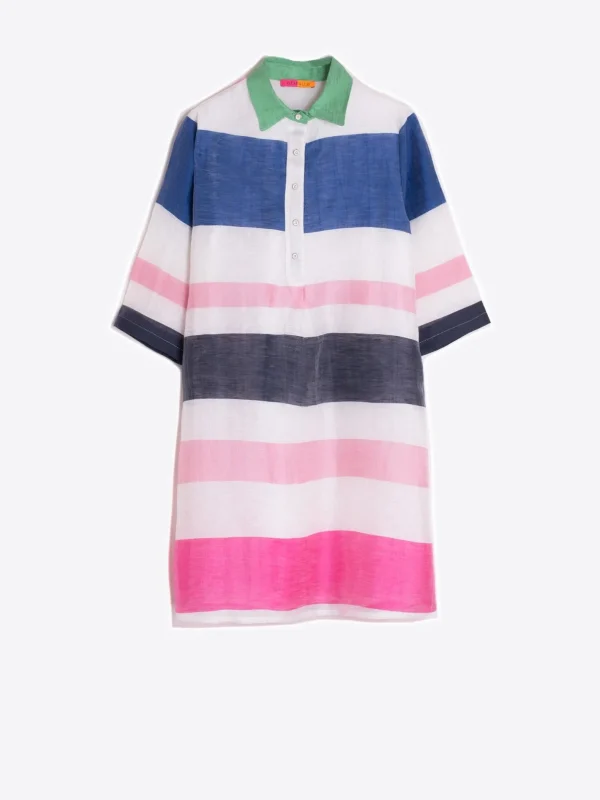 Dresses*Vilagallo Dress Tyanna Multicolour Stripes Linen