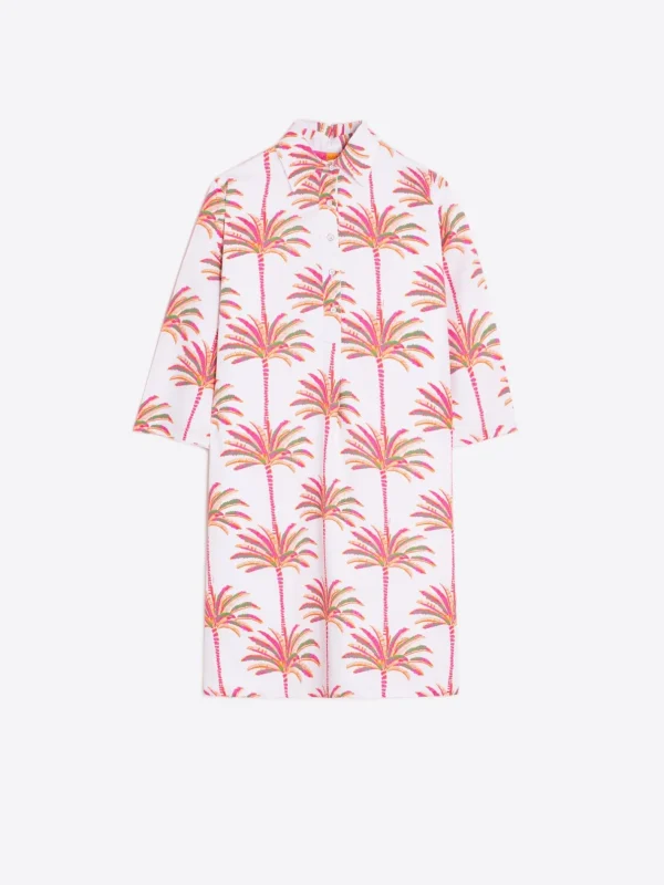 Dresses*Vilagallo Dress Tyanna Pink Palm Tree Print