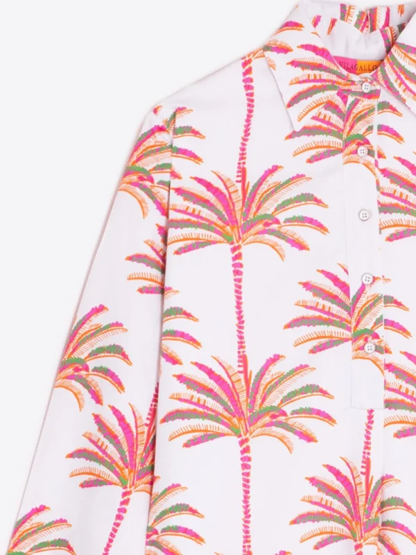 Dresses*Vilagallo Dress Tyanna Pink Palm Tree Print