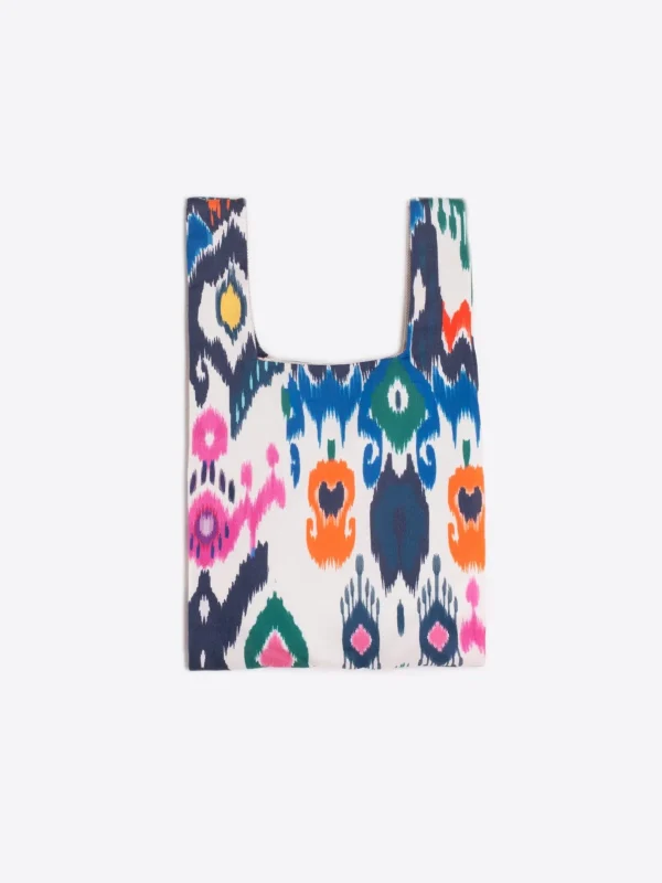 Bags*Vilagallo Handbag Tshirt Multicolour Ikat Cotton Print