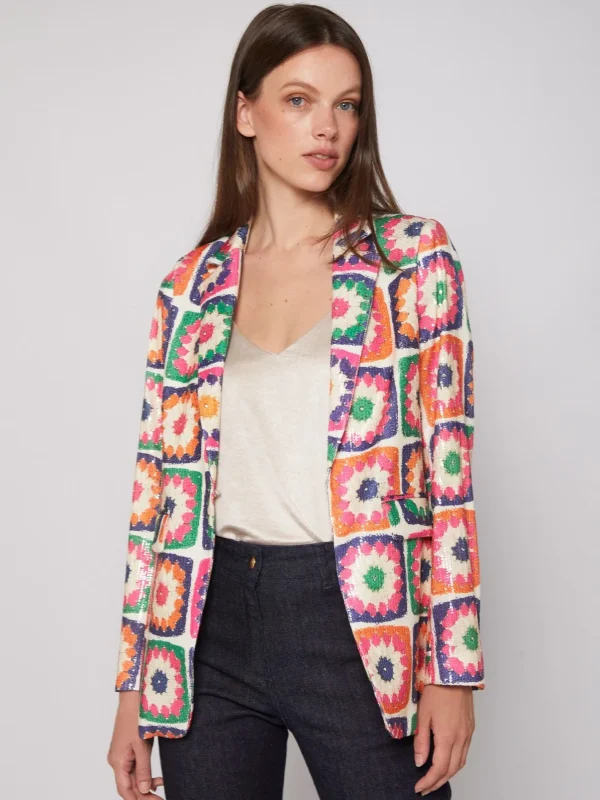 Jackets*Vilagallo Jacket Andrea Crochet Sequins