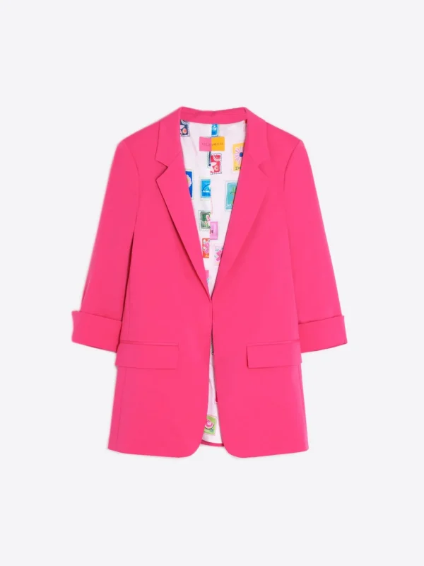 Jackets*Vilagallo Jacket Clover Pink Knit Perfect Fit