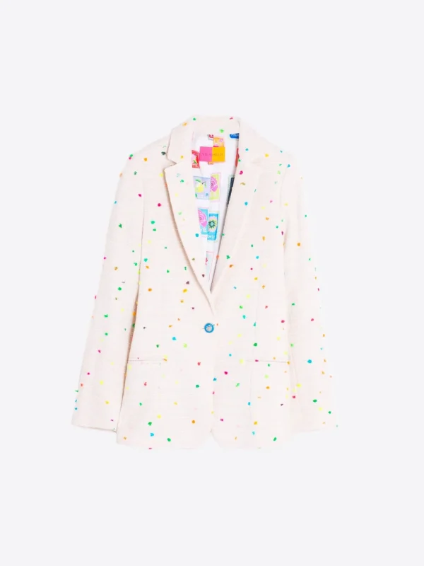 Jackets*Vilagallo Jacket Hannah Ecru Multicolour