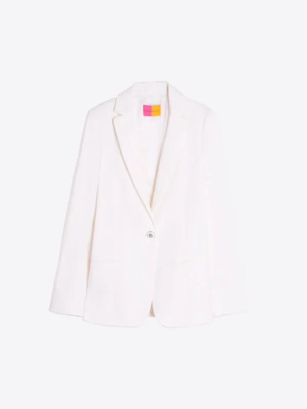 Jackets*Vilagallo Jacket Hannah White Linen Cotton