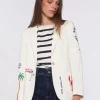 Jackets*Vilagallo Jacket Harlow Emb White Knit Perfect Fit