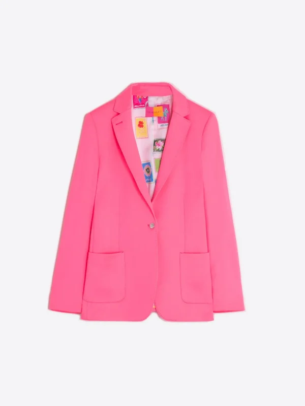 Jackets*Vilagallo Jacket Harlow Fluor Pink Knit