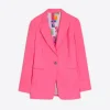 Jackets*Vilagallo Jacket Katrina Pink Strech Linen