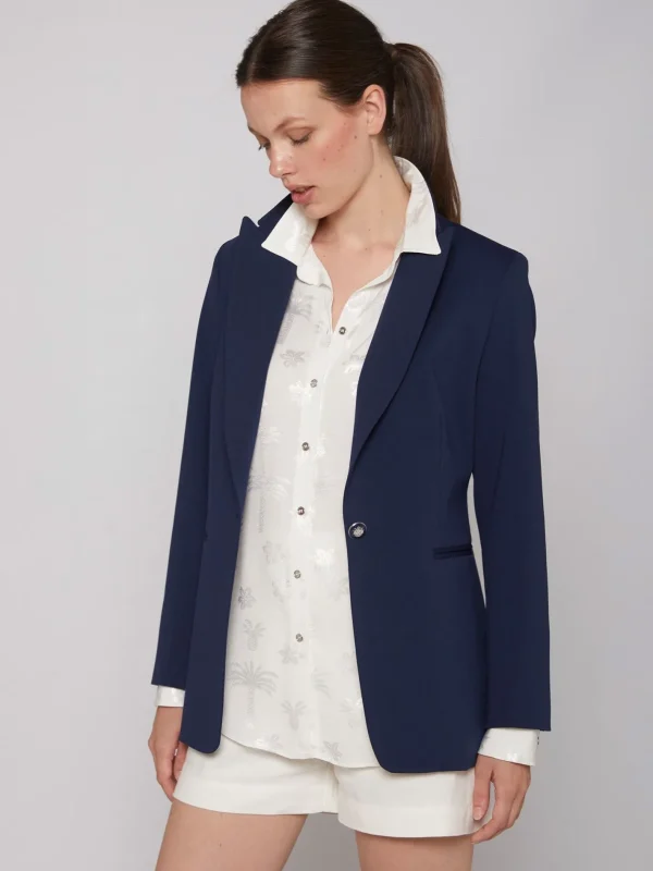 Jackets*Vilagallo Jacket Sophia Navy Knit Perfect Fit