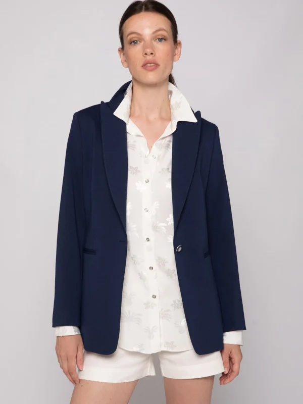 Jackets*Vilagallo Jacket Sophia Navy Knit Perfect Fit