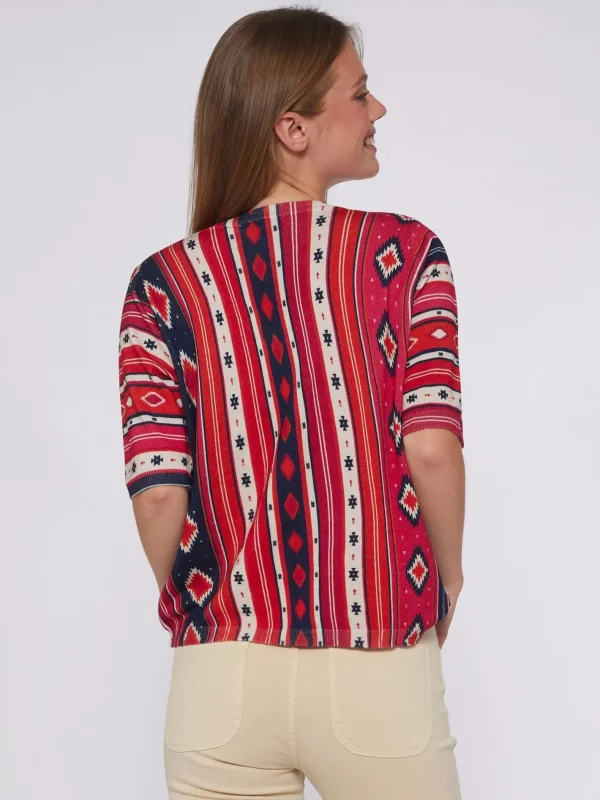 Knitwear*Vilagallo Knitwear Navajo Printed Pullover Navajo