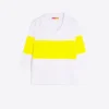 Knitwear*Vilagallo Knitwear Neon Polo Top Ecru&Neon Yellow