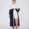 Knitwear*Vilagallo Knitwear Serena Bicolor Ecru&Navy