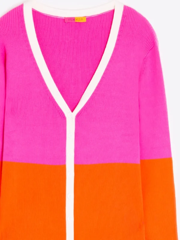 Knitwear*Vilagallo Knitwear Serena Bicolor Pink&Orange