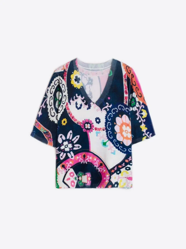 Knitwear*Vilagallo Knitwear Suzani Printed Pullover Suzany Print