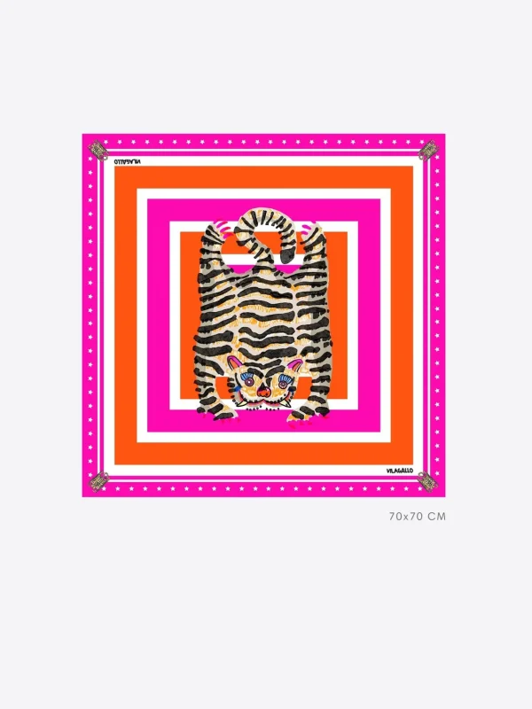 Scarves*Vilagallo Scarf Silk Medium Tiger