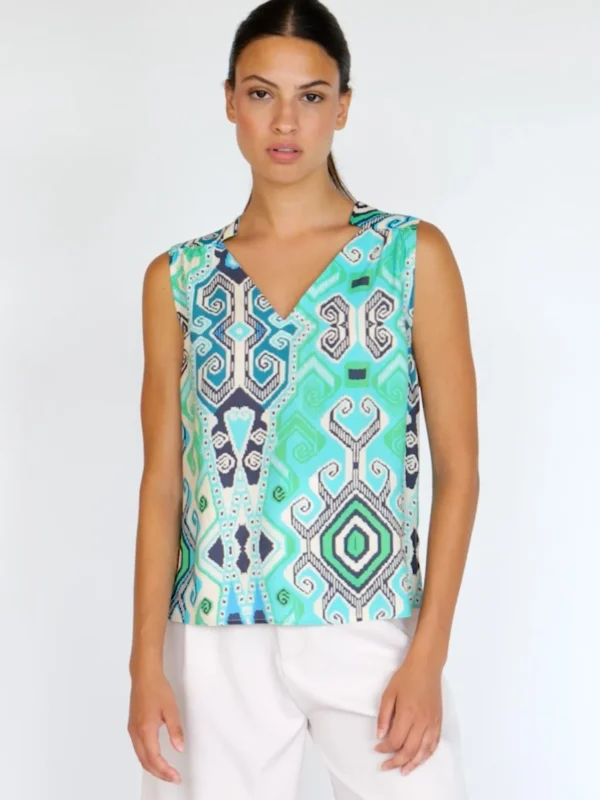 Shirts*Vilagallo Shirt Annita Navajo Turquoise