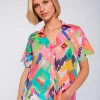 Shirts*Vilagallo Shirt Chantal Acuarela Ikat Voile