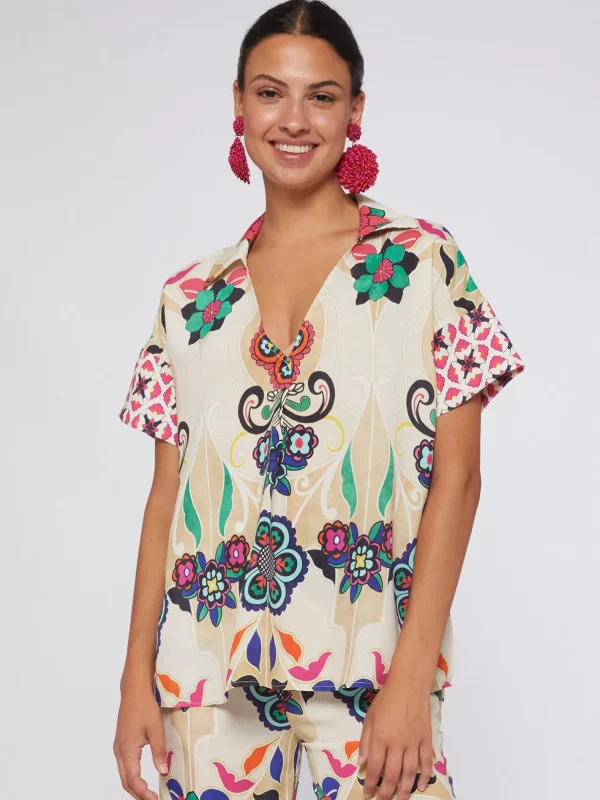 Shirts*Vilagallo Shirt Chantal Floral Noveau