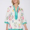 Shirts*Vilagallo Shirt Diletta Diamond Ikat Pure Linen